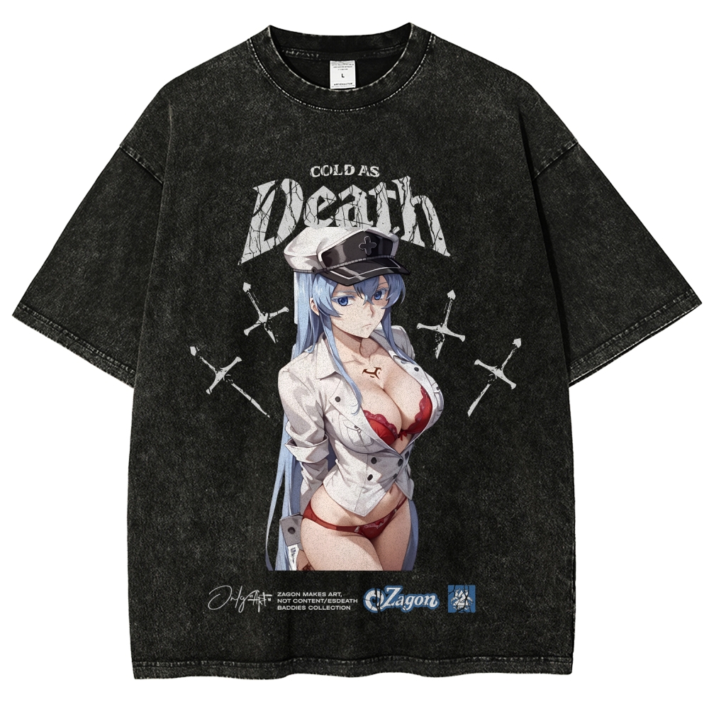 Akame ga Kill! Esdeath | Unisex Fit Washed T-Shirt