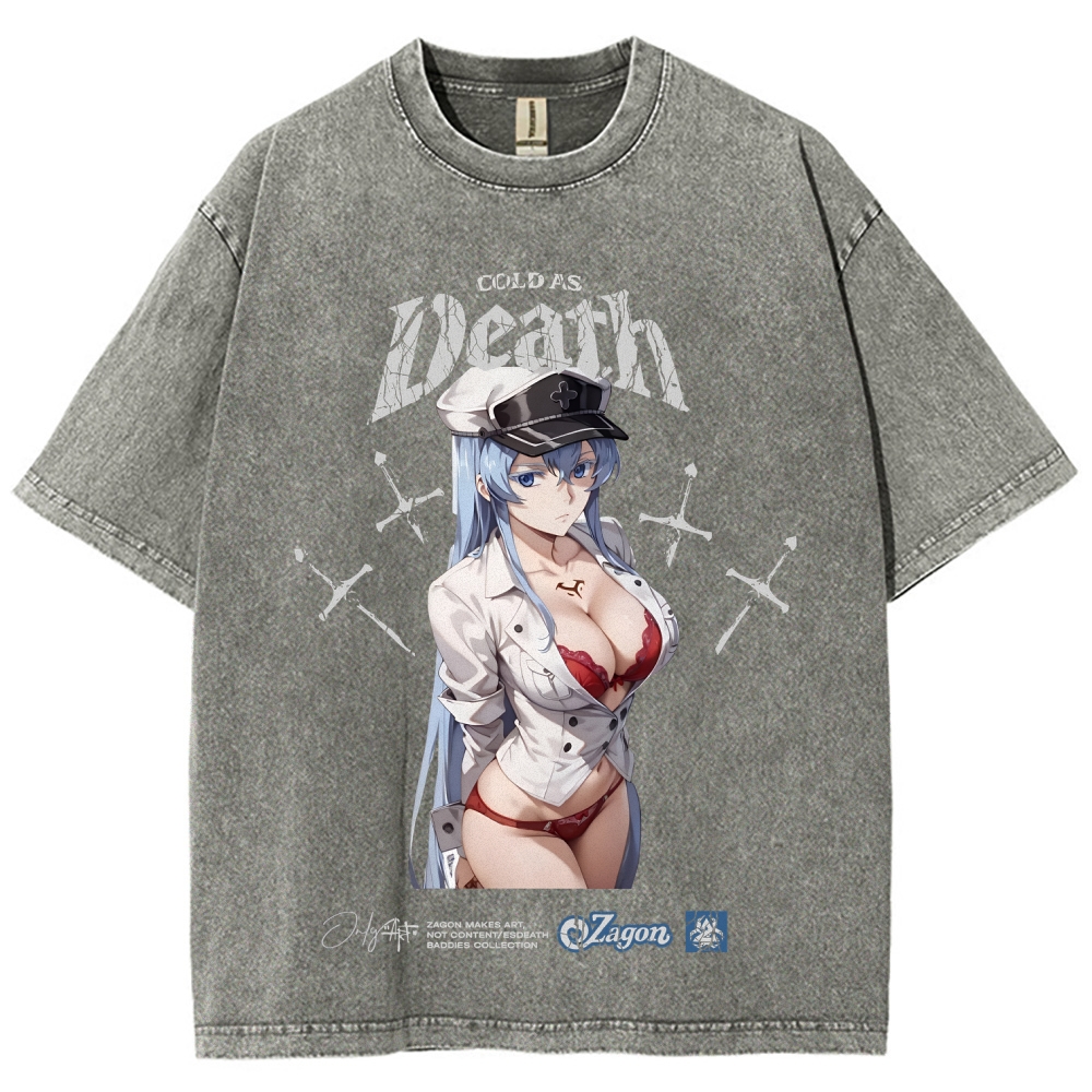 Akame ga Kill! Esdeath | Unisex Fit Washed T-Shirt
