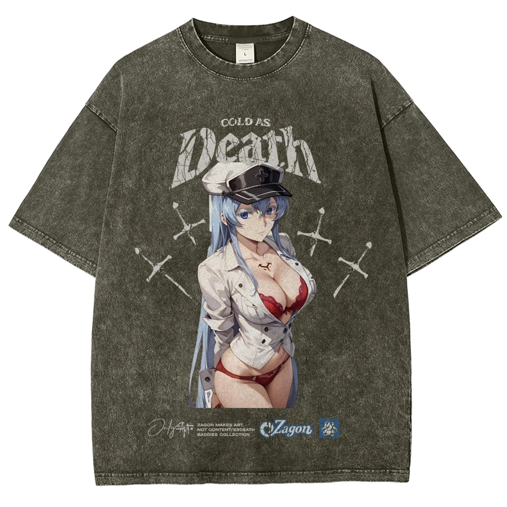 Akame ga Kill! Esdeath | Unisex Fit Washed T-Shirt