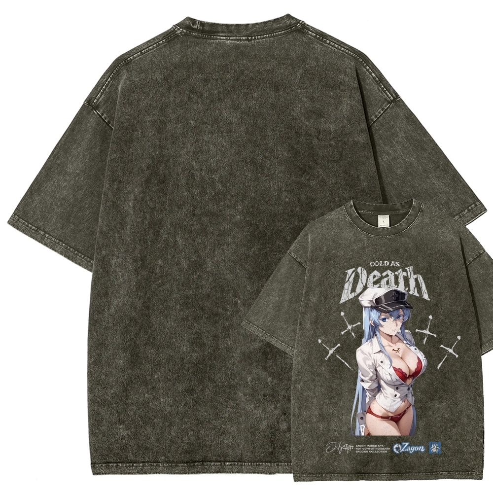 Akame ga Kill! Esdeath | Unisex Fit Washed T-Shirt