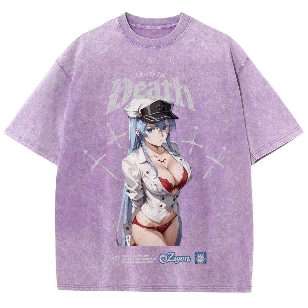 Akame ga Kill! Esdeath | Unisex Fit Washed T-Shirt