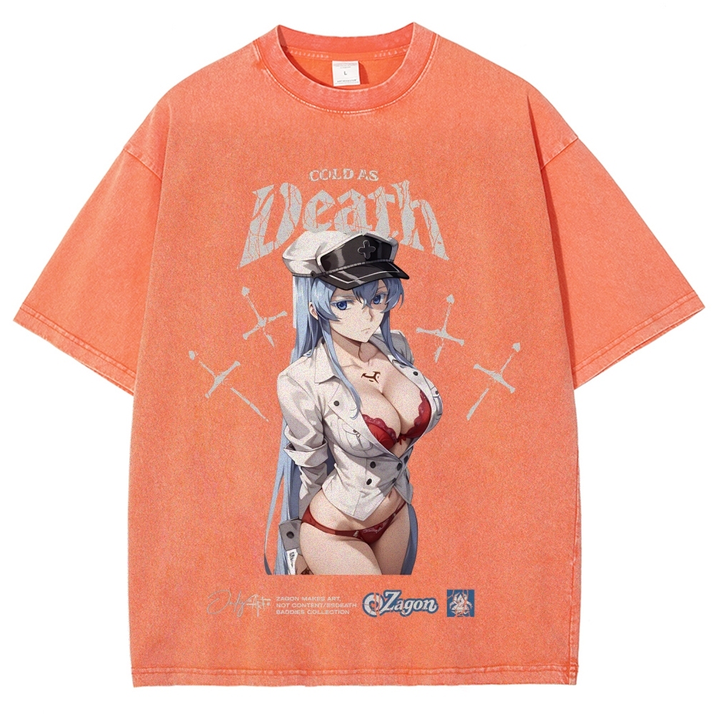 Akame ga Kill! Esdeath | Unisex Fit Washed T-Shirt