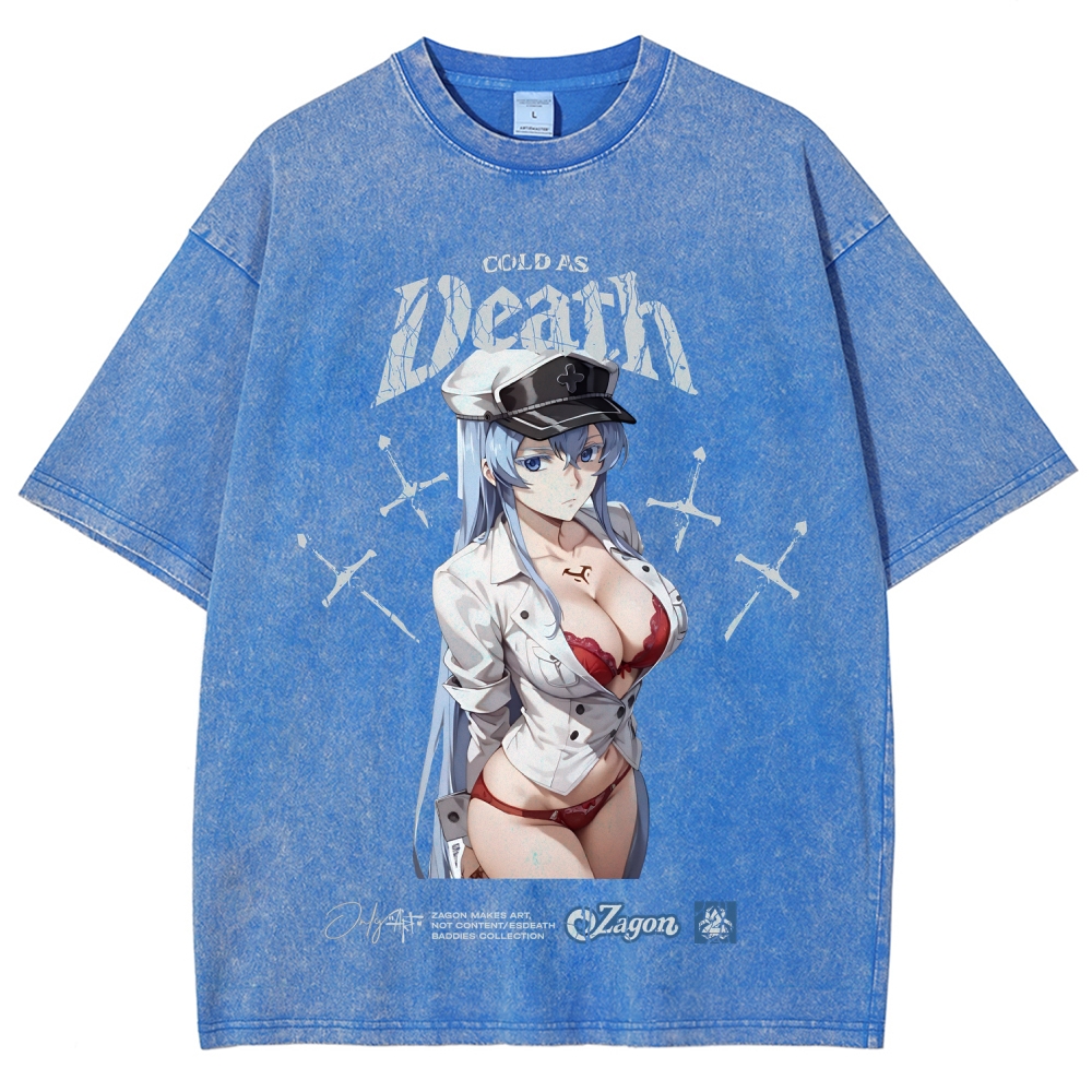 Akame ga Kill! Esdeath | Unisex Fit Washed T-Shirt