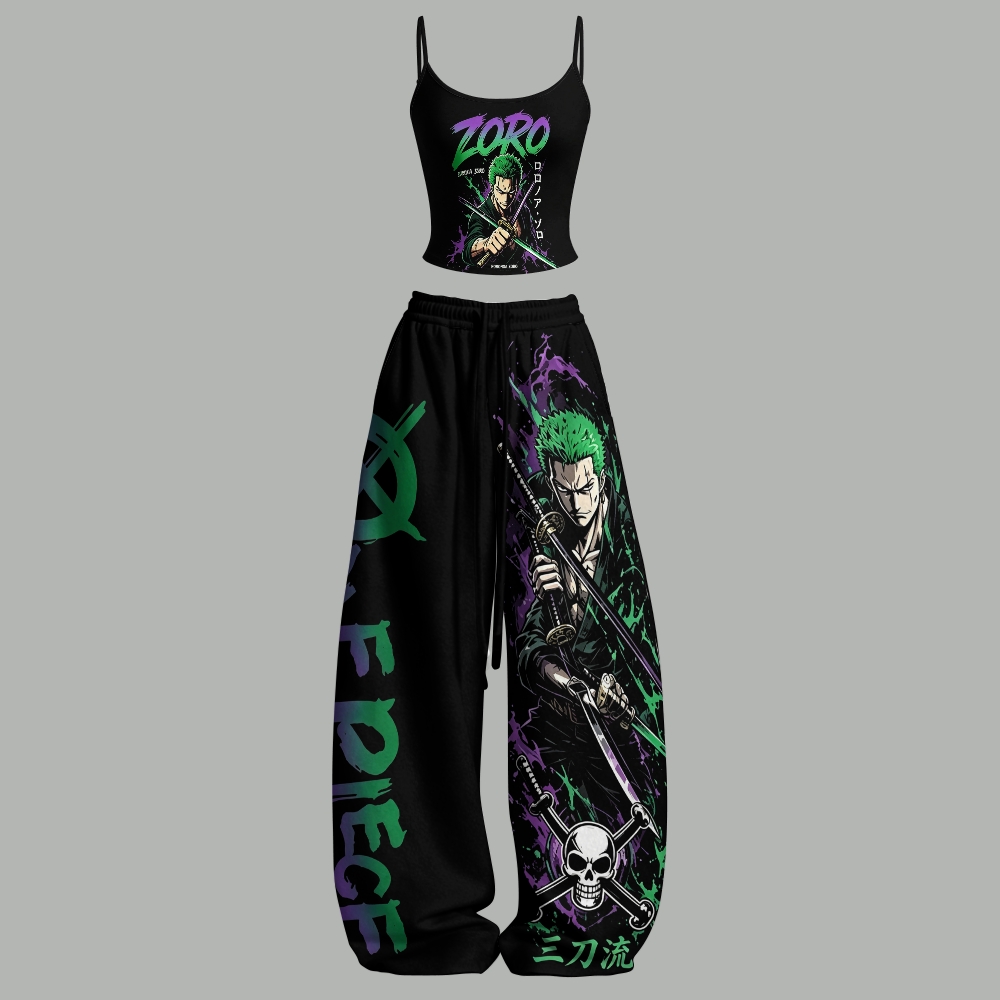 One piece Top & Elasticated Trousers Two-Piece Set
