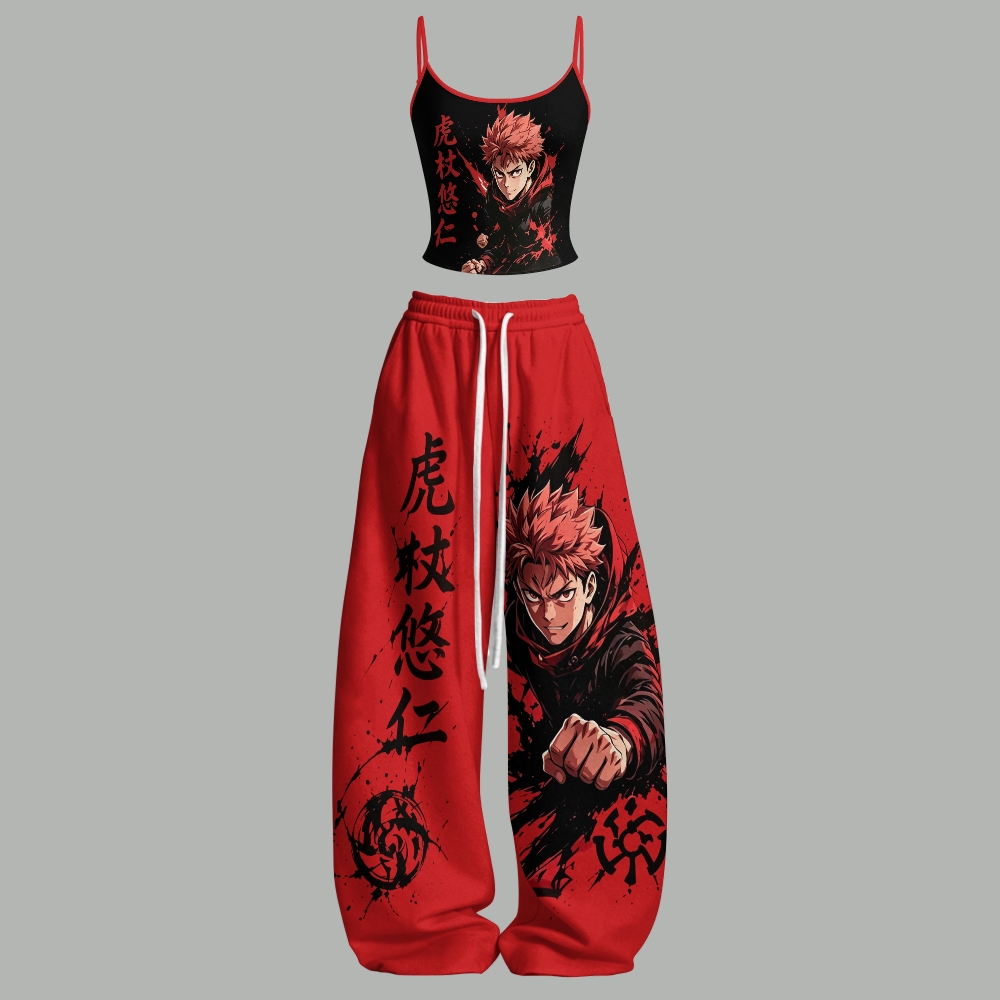 Jujutsu Kaisen Top & Elasticated Trousers Two-Piece Set