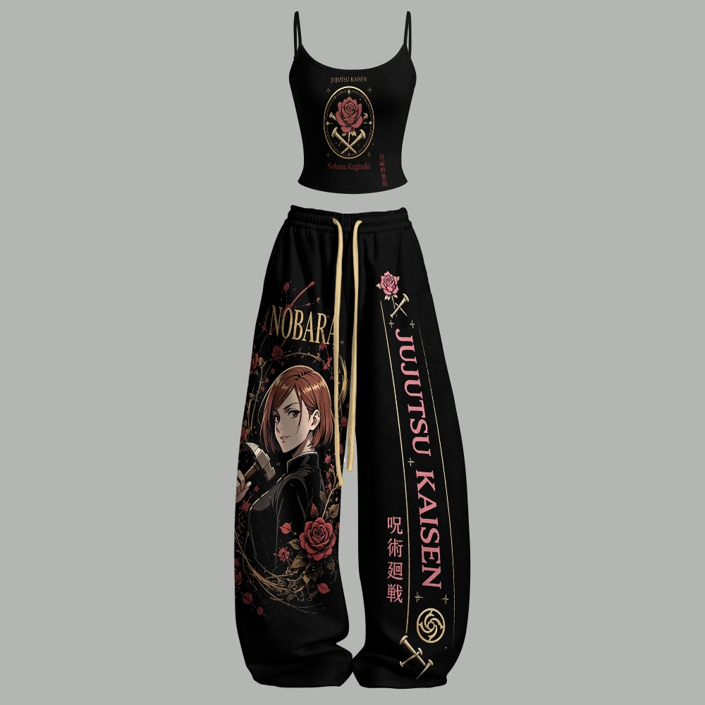 Jujutsu Kaisen Top & Elasticated Trousers Two-Piece Set