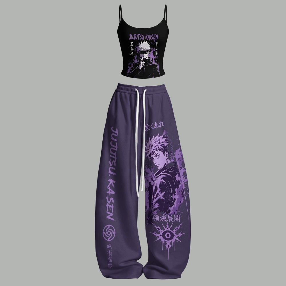 Jujutsu Kaisen Top & Elasticated Trousers Two-Piece Set