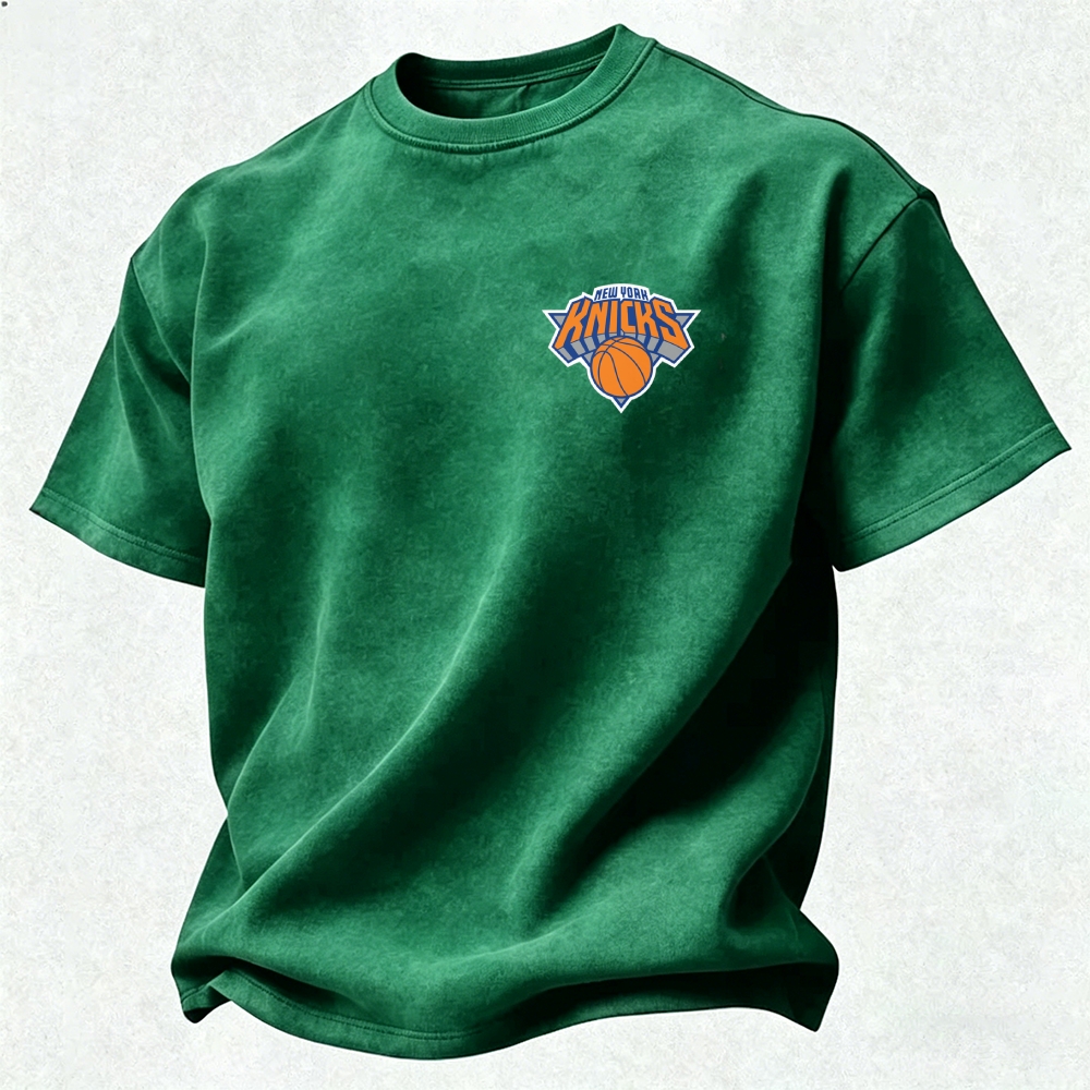 New York Knicks Printed Unisex Pure Cotton Washed T-Shirt