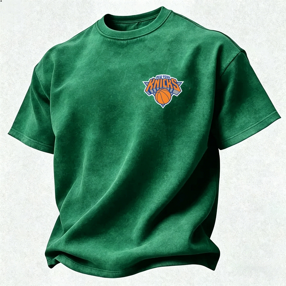 New York Knicks Printed Unisex Pure Cotton Washed T-Shirt