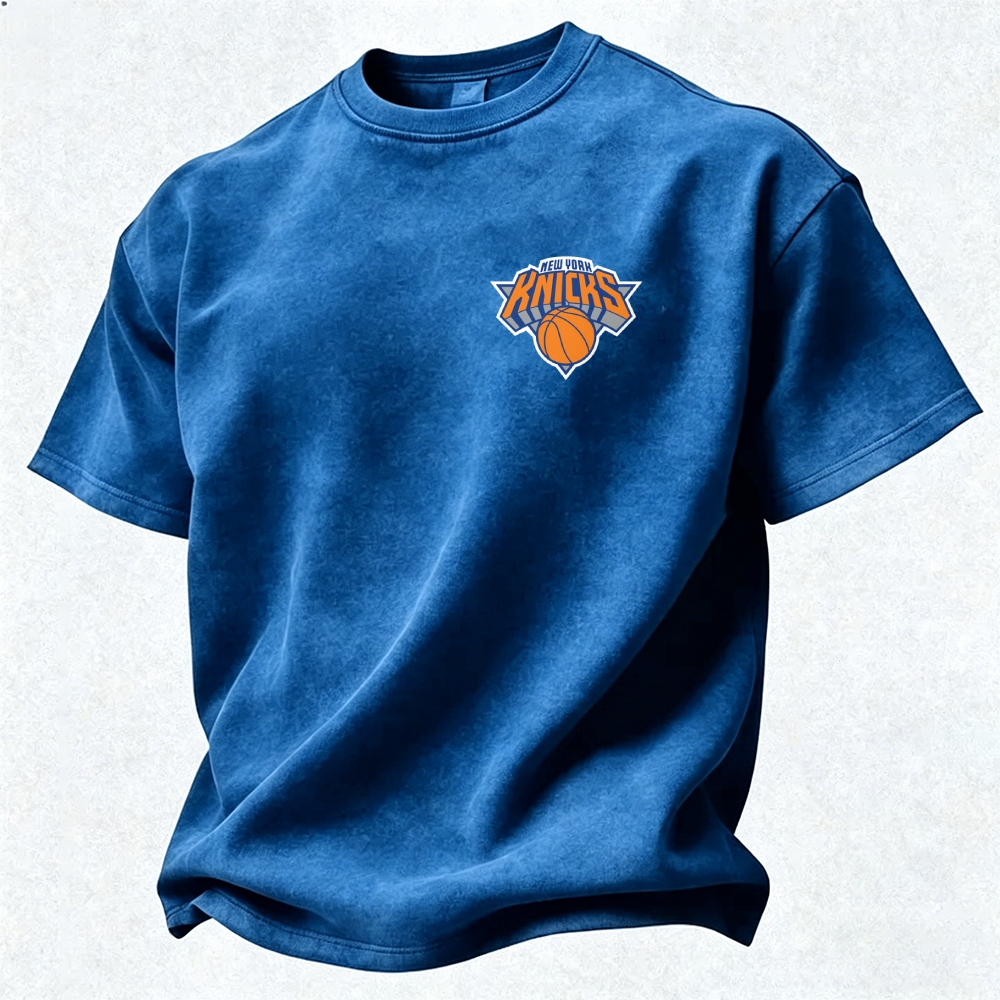New York Knicks Printed Unisex Pure Cotton Washed T-Shirt