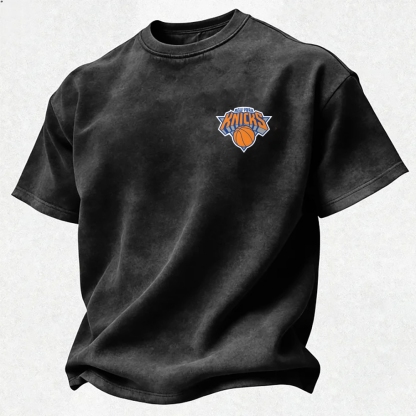 New York Knicks Printed Unisex Pure Cotton Washed T-Shirt