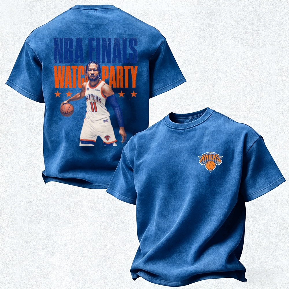 New York Knicks Printed Unisex Pure Cotton Washed T-Shirt