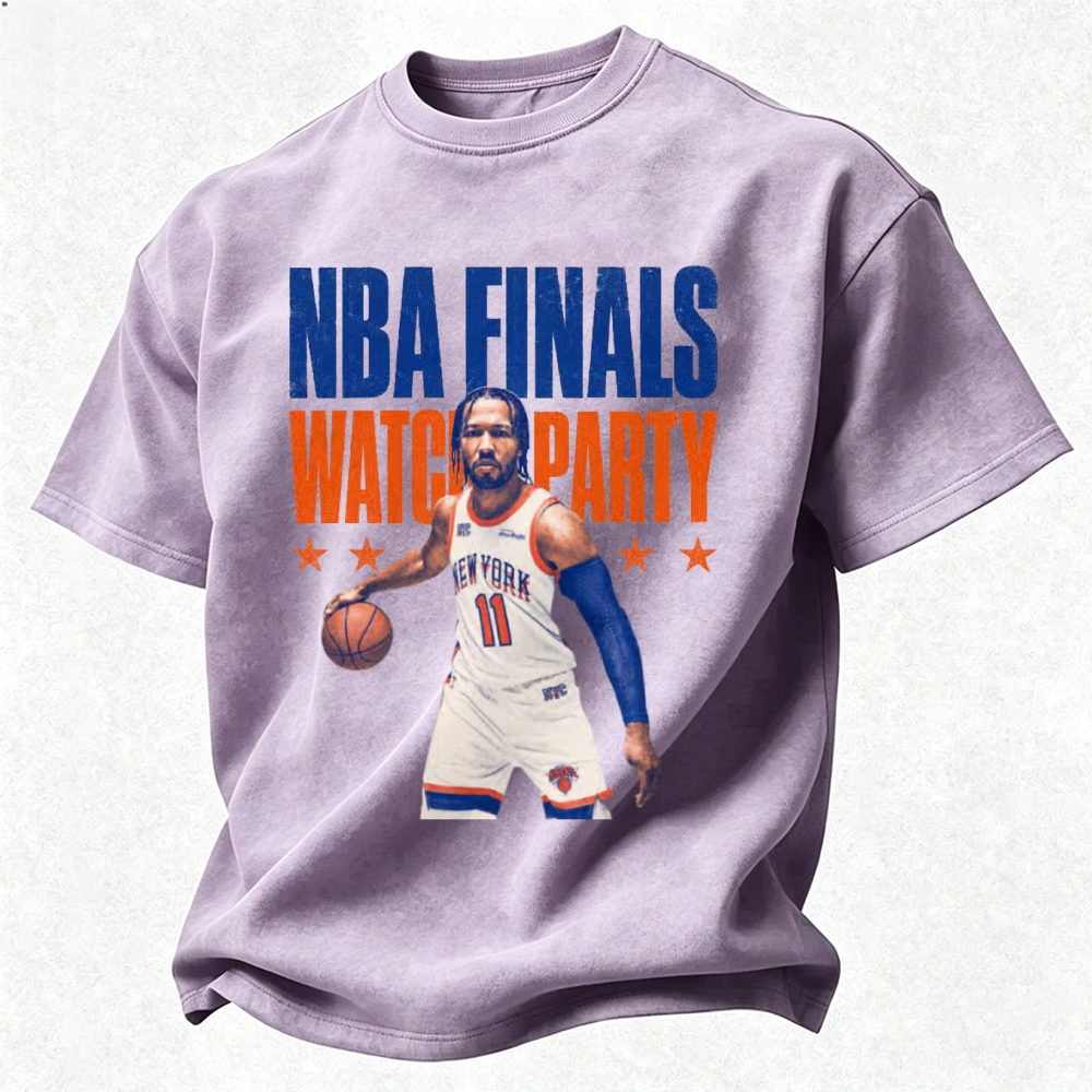 New York Knicks Printed Unisex Pure Cotton Washed T-Shirt