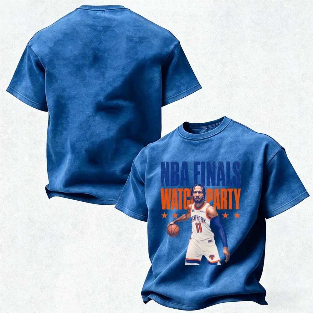 New York Knicks Printed Unisex Pure Cotton Washed T-Shirt