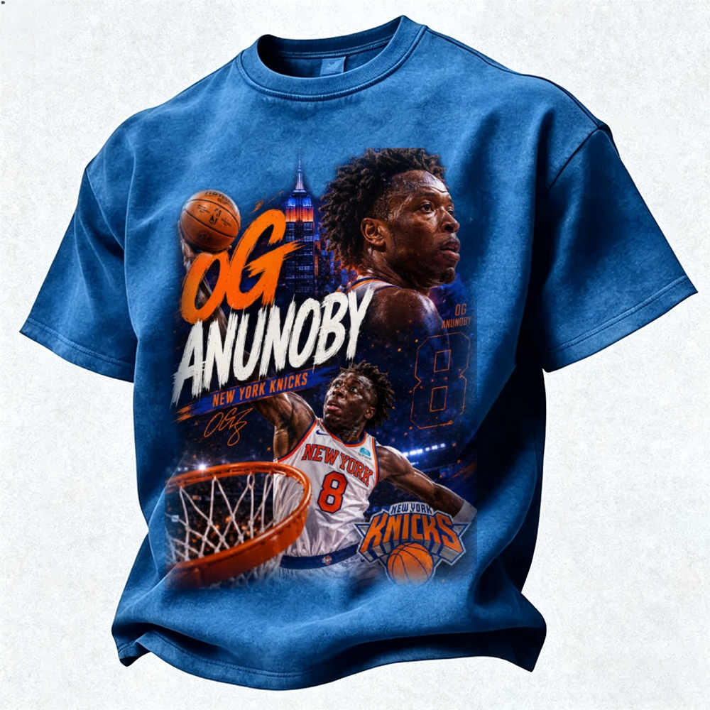 New York Knicks Printed Unisex Pure Cotton Washed T-Shirt 2606009052