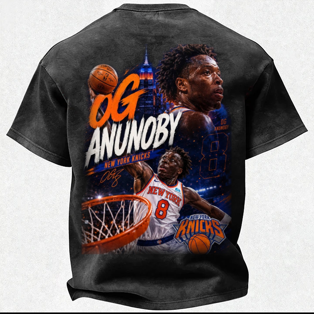 New York Knicks Printed Unisex Pure Cotton Washed T-Shirt 2606009054