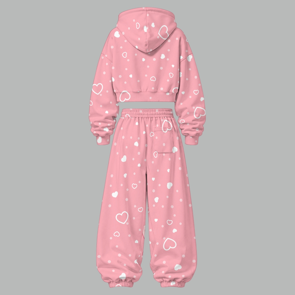 Pokémon Women's Cropped Long Sleeve Hoodie & High Waist Jogger Pants Two Piece Tracksuit Set