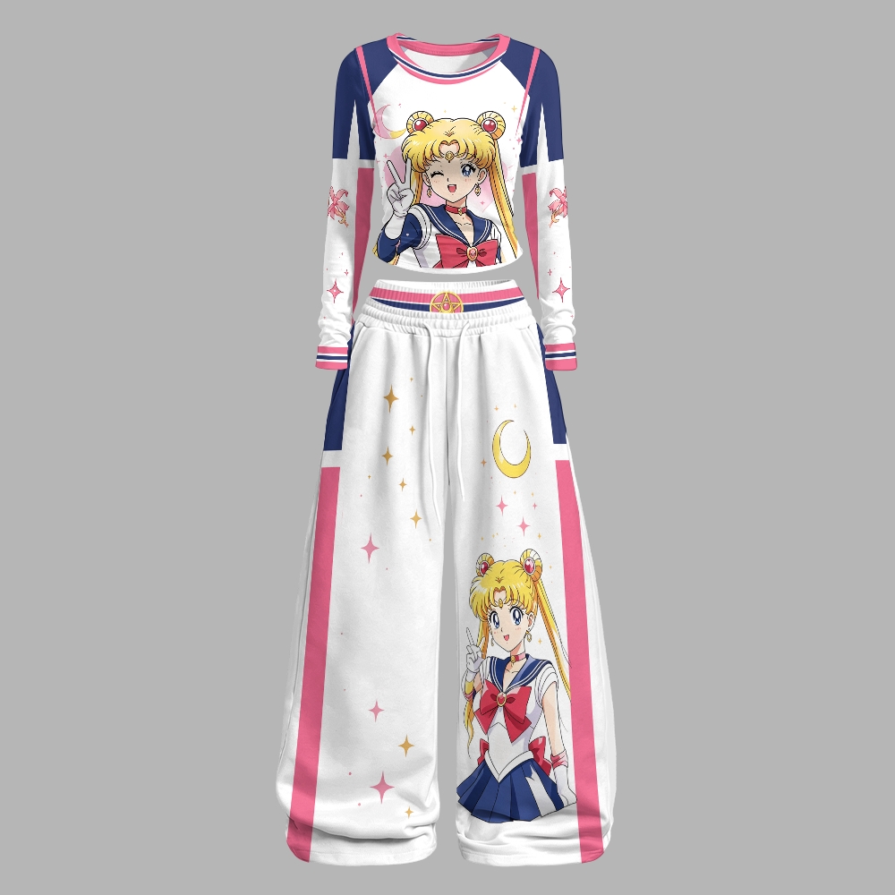 Sailor Moon Long-Sleeved Double-Layer Stretch Pants Set