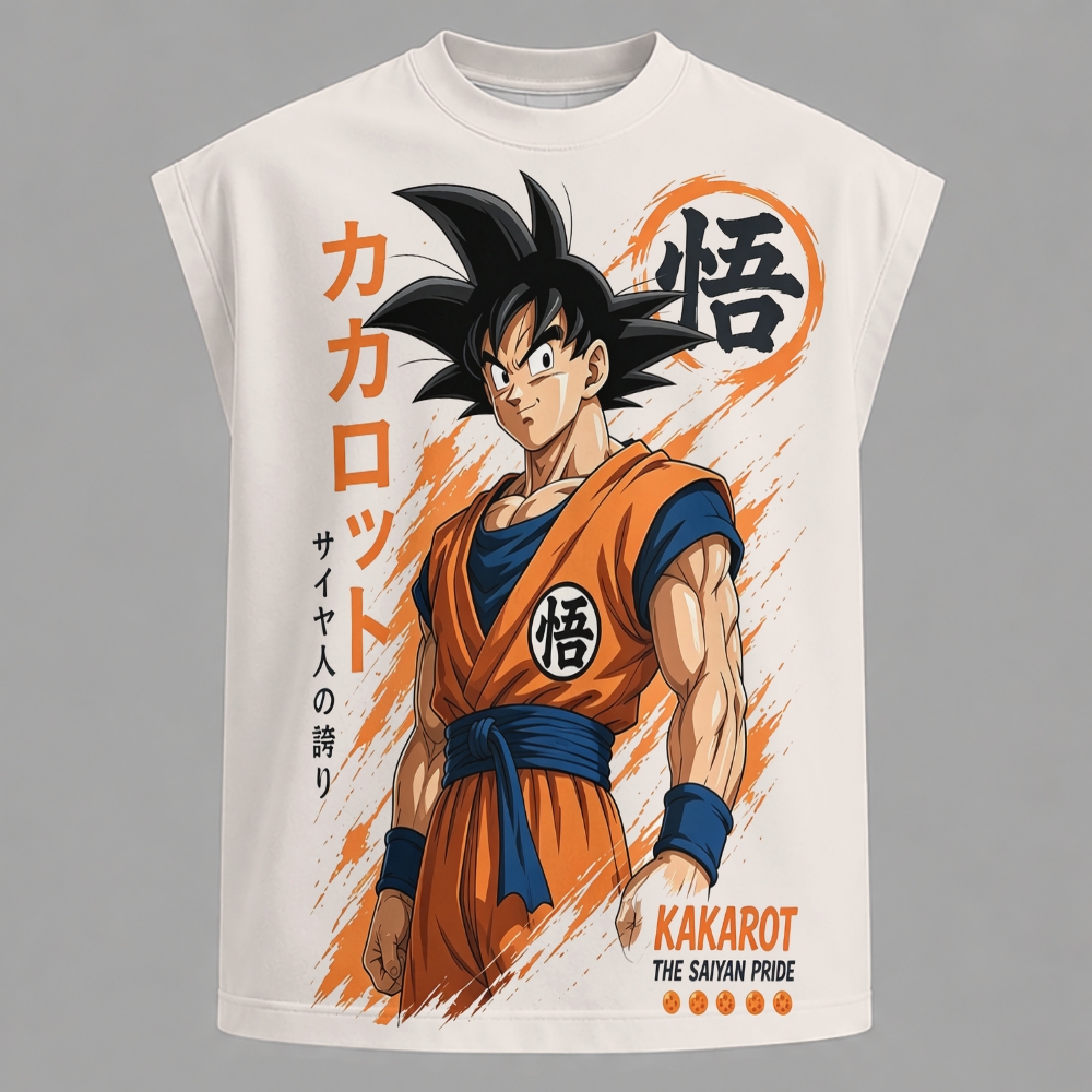 Dragon Ball Goku Sleeveless Tank Top & Shorts Two-Piece Streetwear Set