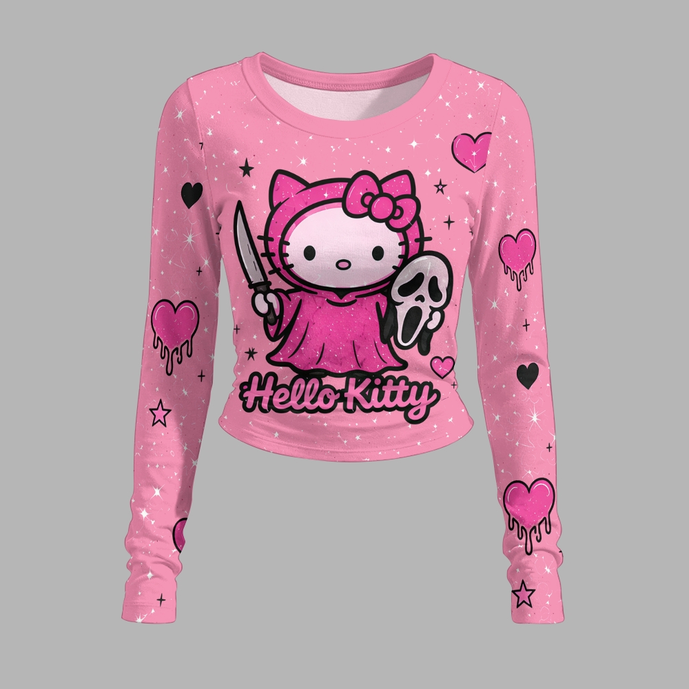 Hello Kitty Long-sleeved double-layer stretch pants set