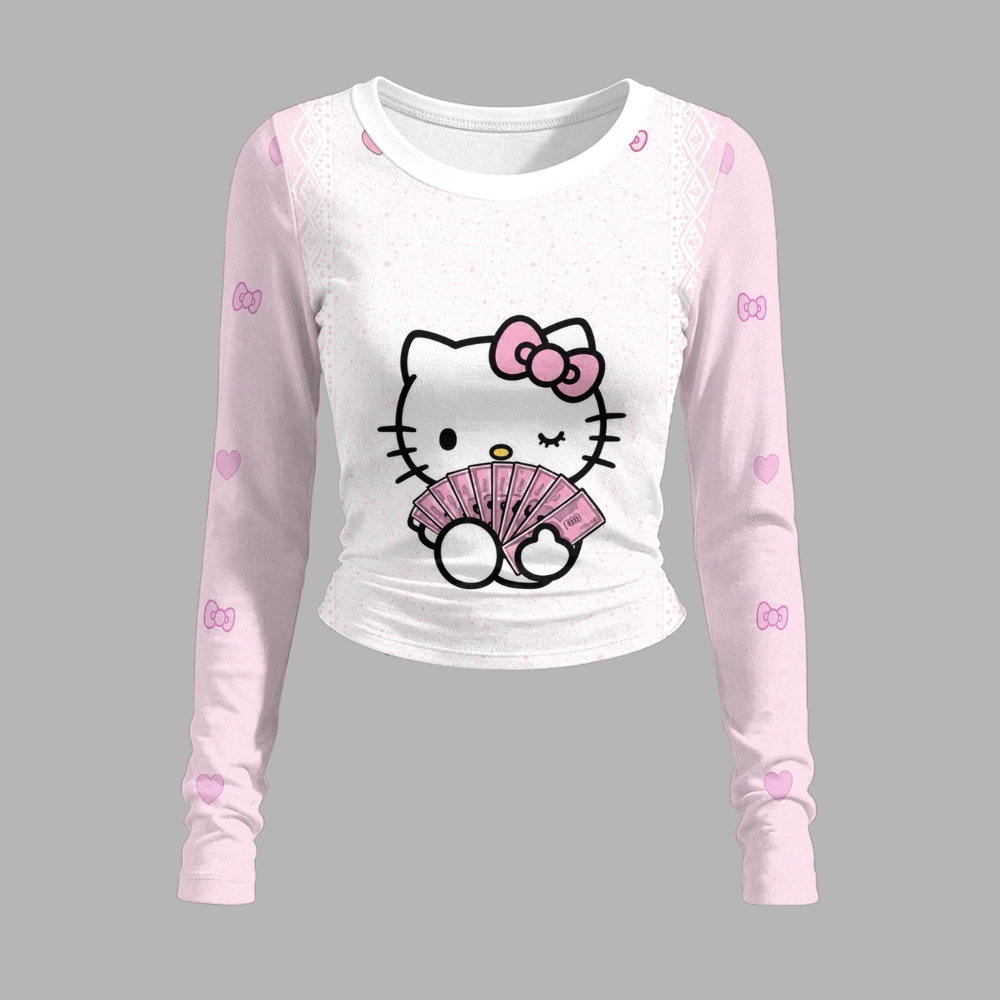 Hello Kitty Long-sleeved double-layer stretch pants set