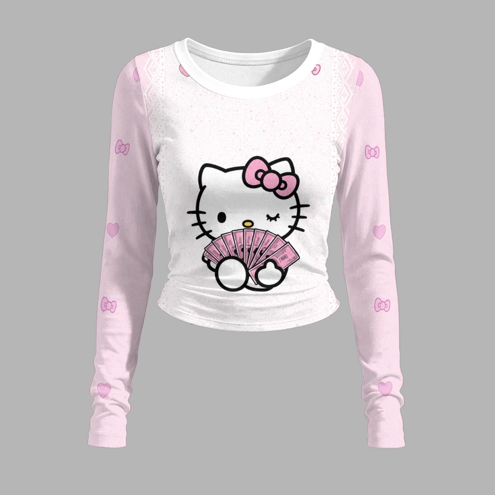 Hello Kitty Long-sleeved double-layer stretch pants set