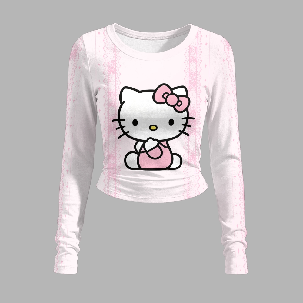 Hello Kitty Long-sleeved double-layer stretch pants set