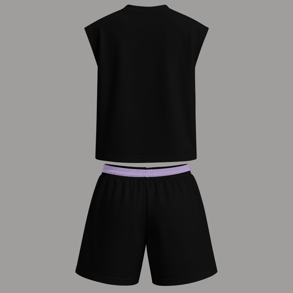 Naruto Hyuuga Hinata Sleeveless Tank Top & Shorts Two-Piece Streetwear Set