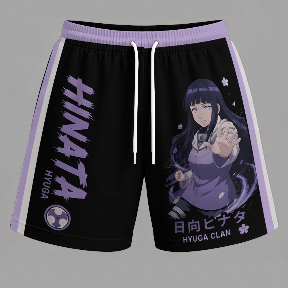 Naruto Hyuuga Hinata Sleeveless Tank Top & Shorts Two-Piece Streetwear Set