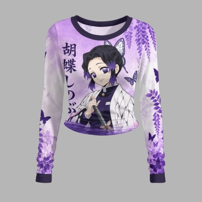 Demon Slayer Long-Sleeved Double-Layer Stretch Pants Set