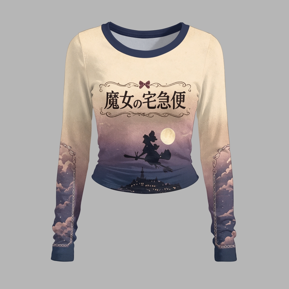 Kiki's Delivery Service Long-Sleeved Double-Layer Stretch Pants Set