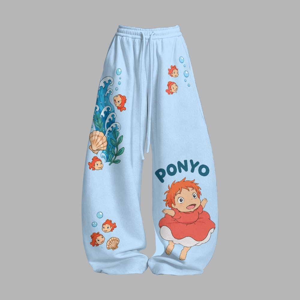 Ponyo on the Cliff-Vintage Plush Hoodie set