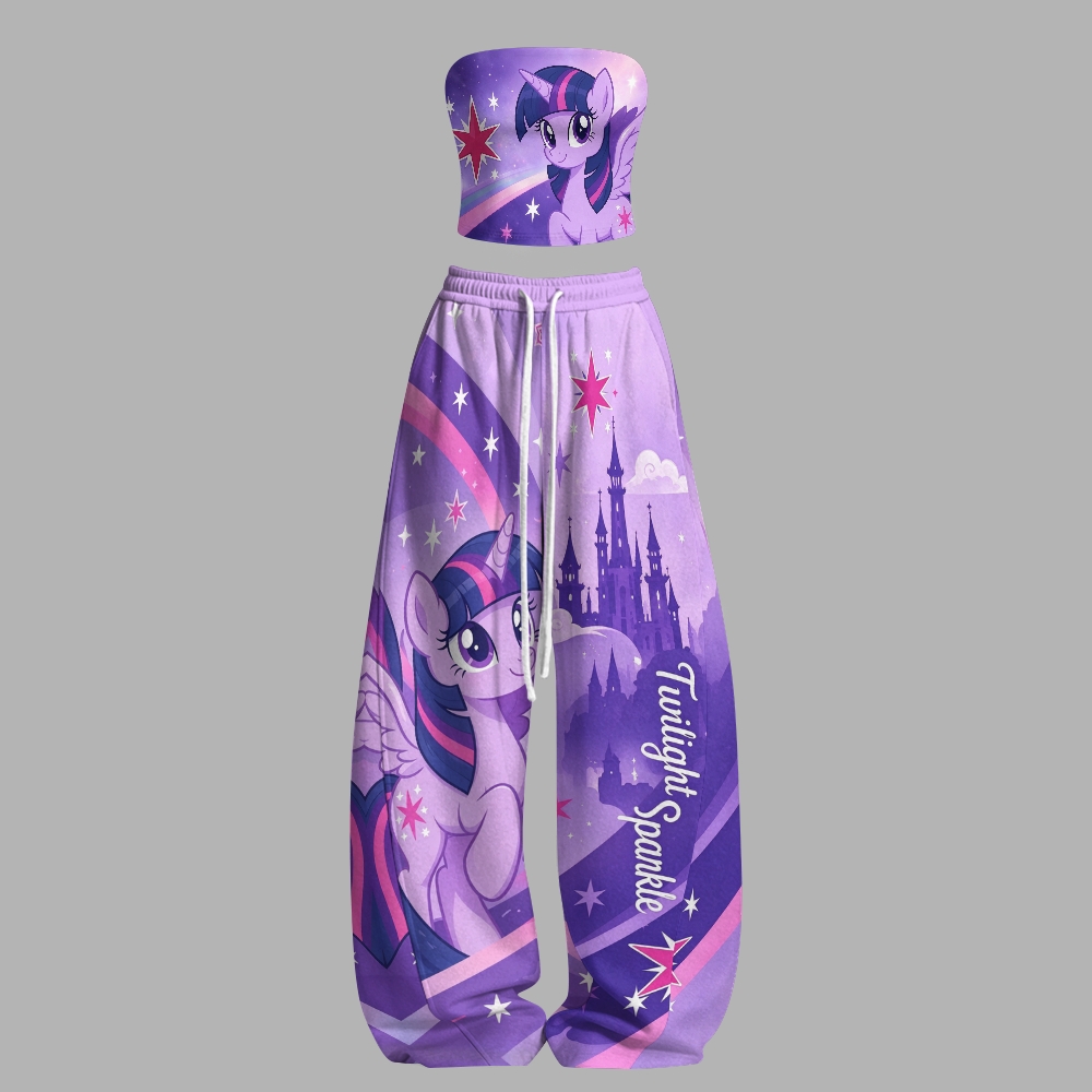 My Little Pony Tight Casual Camisole Tops & Elasticated Trousers Two-Piece Set