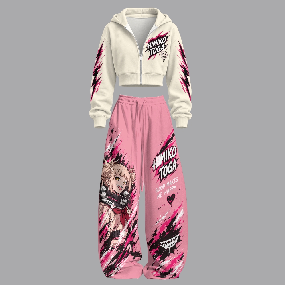 My Hero Academia - Unisex Loose-Short zip-up sweatshirt set