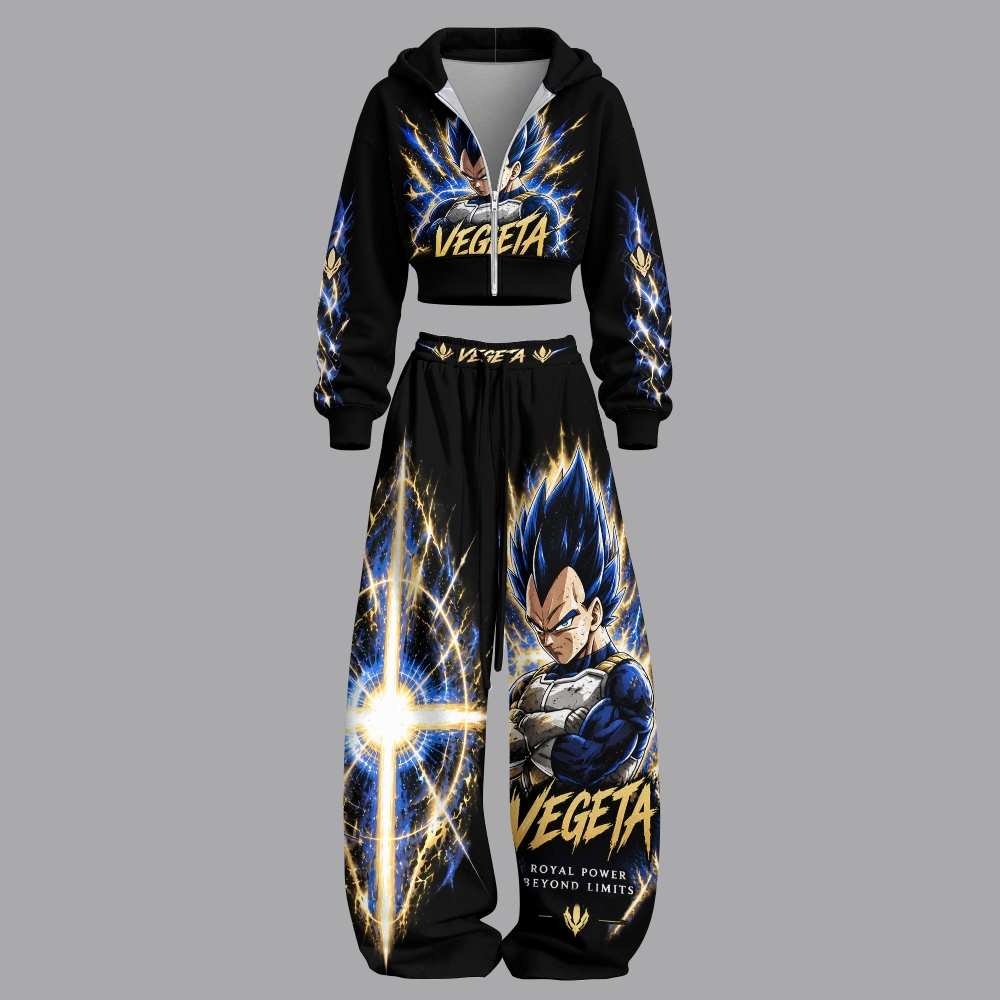 Dragon Ball Z- Unisex Loose-Short zip-up sweatshirt set