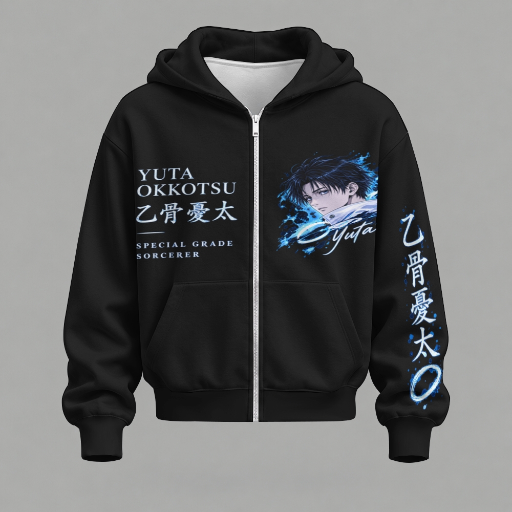 Jujutsu Kaisen Yuta Okkotsu - Unisex Zipper Hooded Sweatshirt Set