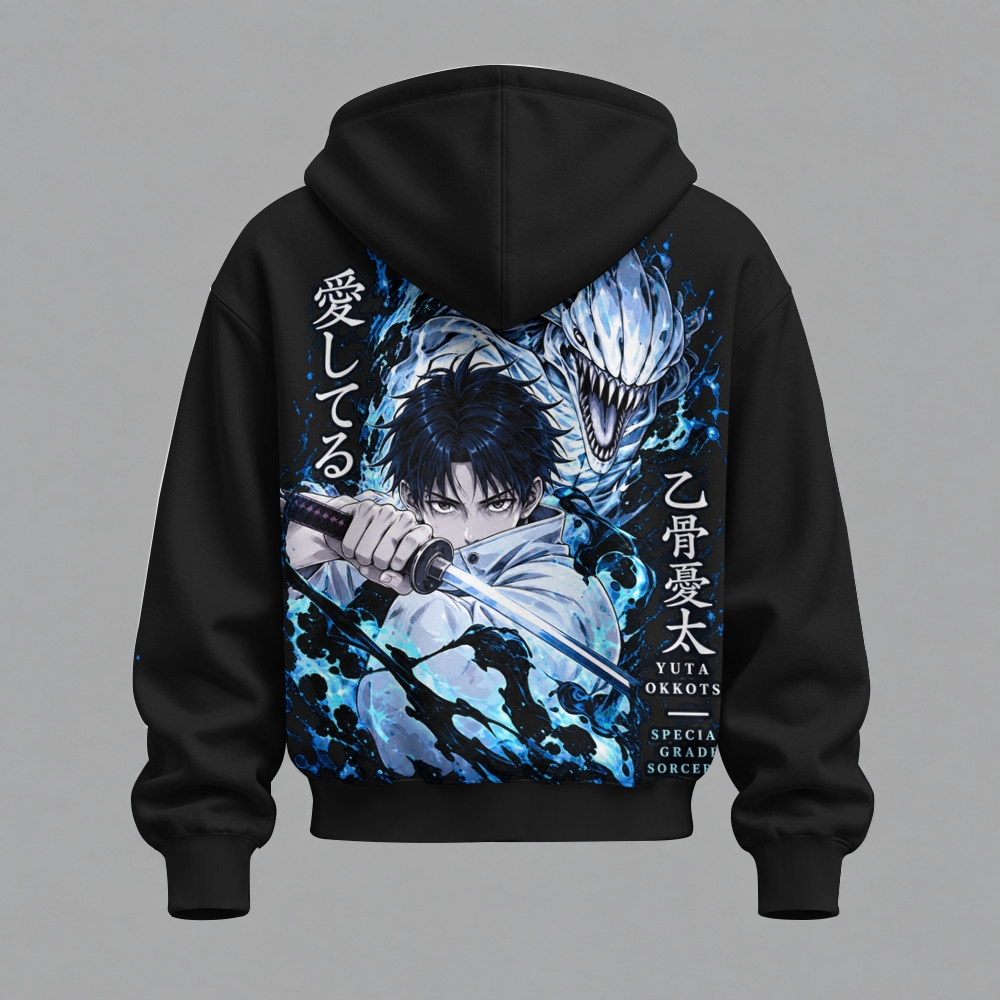 Jujutsu Kaisen Yuta Okkotsu - Unisex Zipper Hooded Sweatshirt Set
