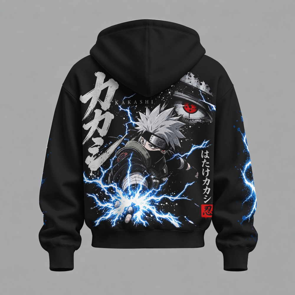 Naruto Hatake Kakashi- Unisex Zipper Hooded Sweatshirt Set