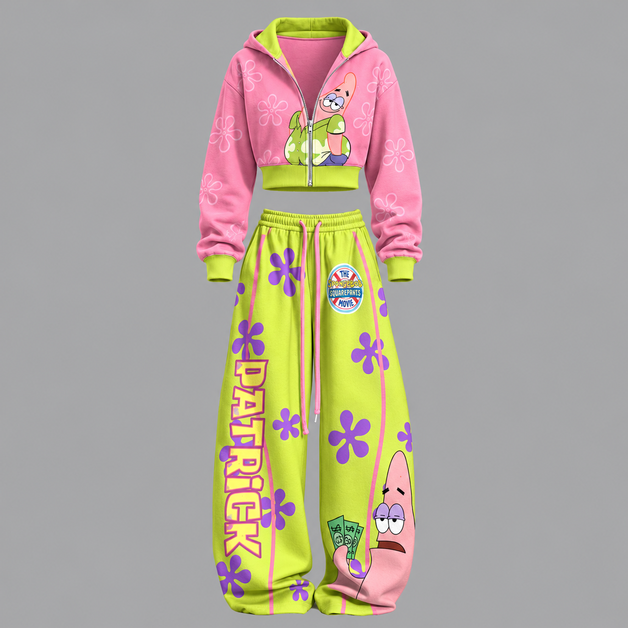 Patrick Star SpongeBob SquarePants - Unisex Loose-Short zip-up sweatshirt set