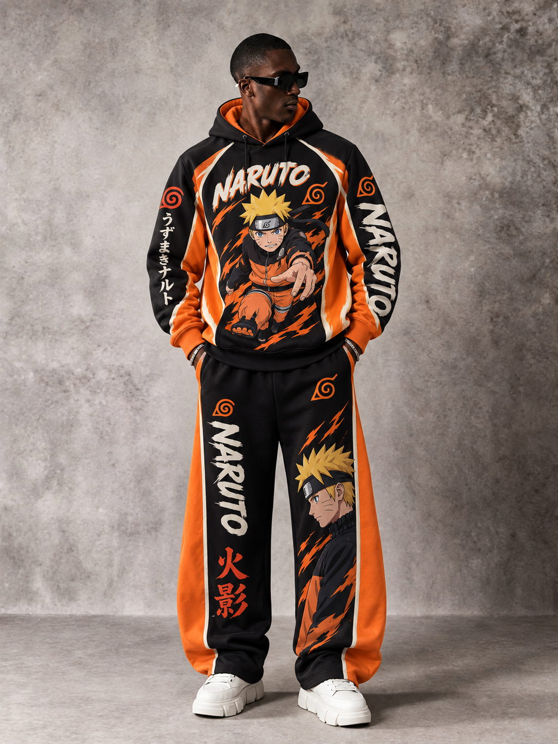 Naruto Uzumaki Hoodie and Sweatpants Set