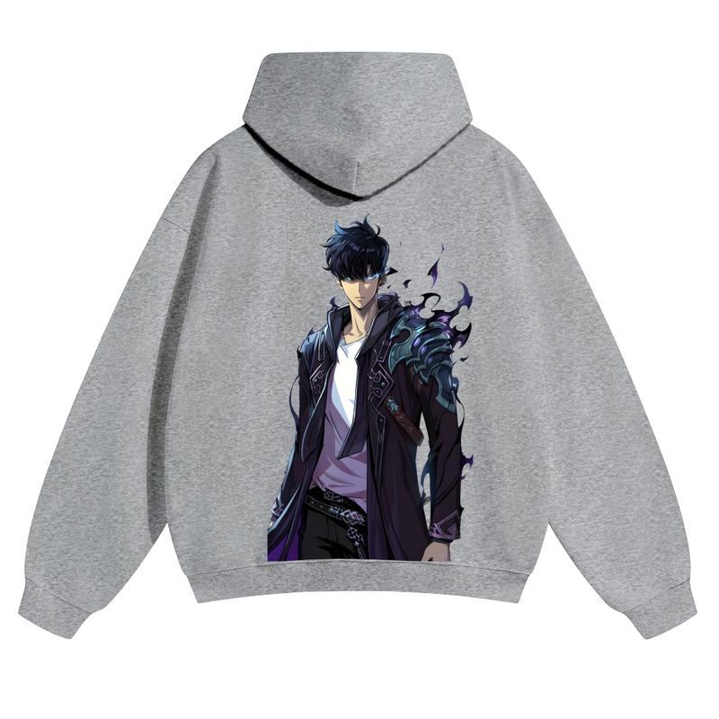  Unisex Vintage Washed cotton Hoodies | Solo Leveling 