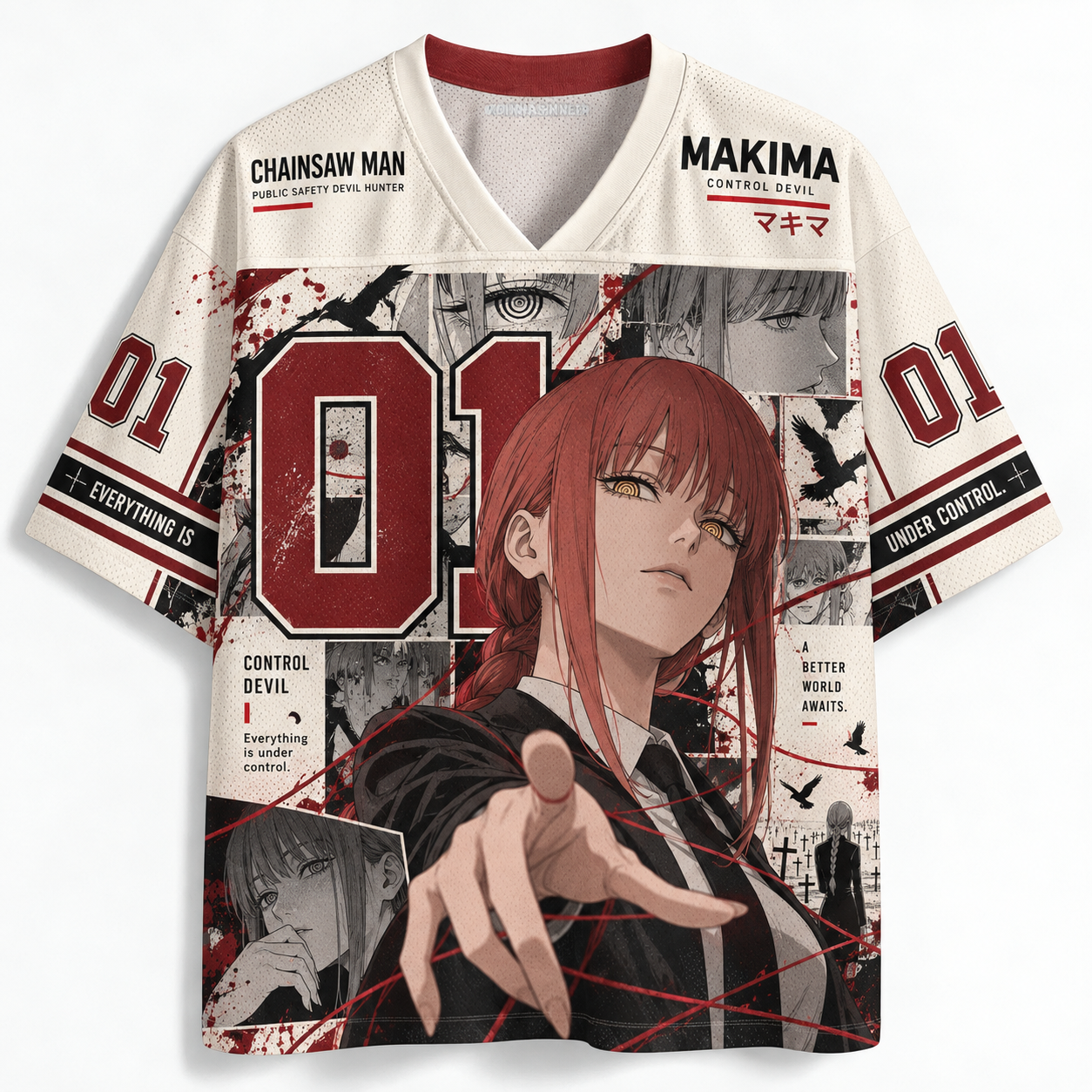 Chainsaw man Makima Jersey Shirts