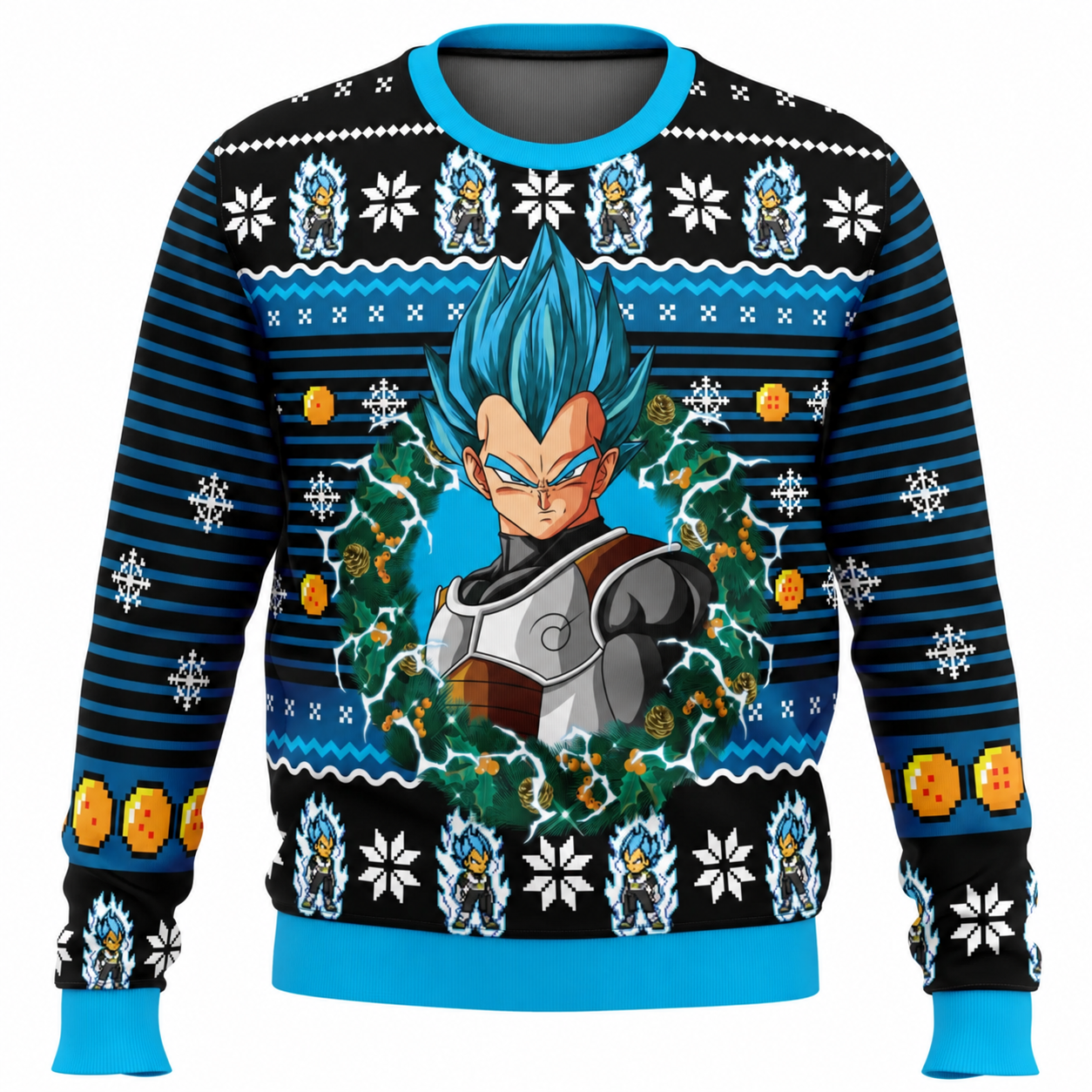 Super Saiyan Blue Vegeta Ugly Christmas Sweater