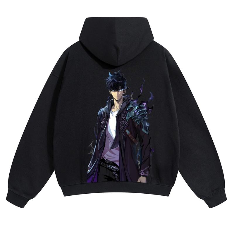  Unisex Vintage Washed cotton Hoodies | Solo Leveling 