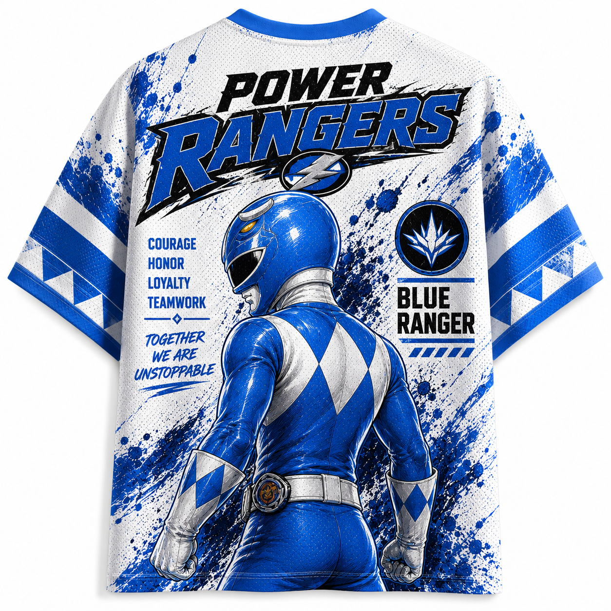 Power Ranger Blue Anime Jersey