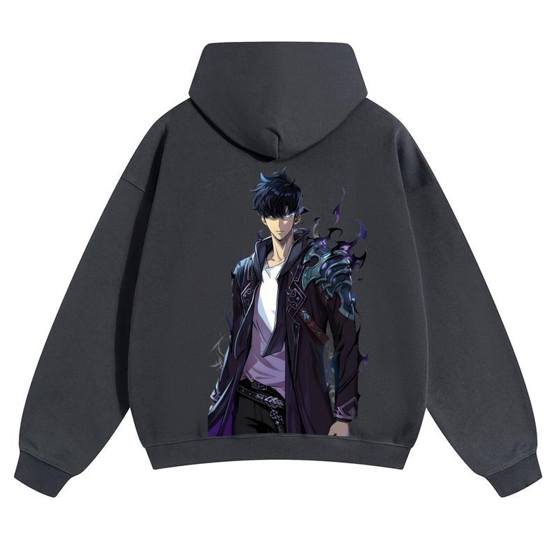  Unisex Vintage Washed cotton Hoodies | Solo Leveling 