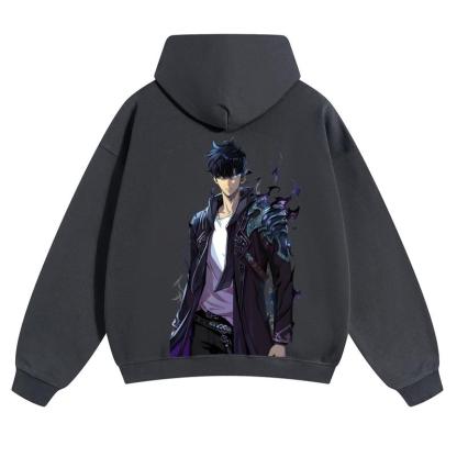  Unisex Vintage Washed cotton Hoodies | Solo Leveling 