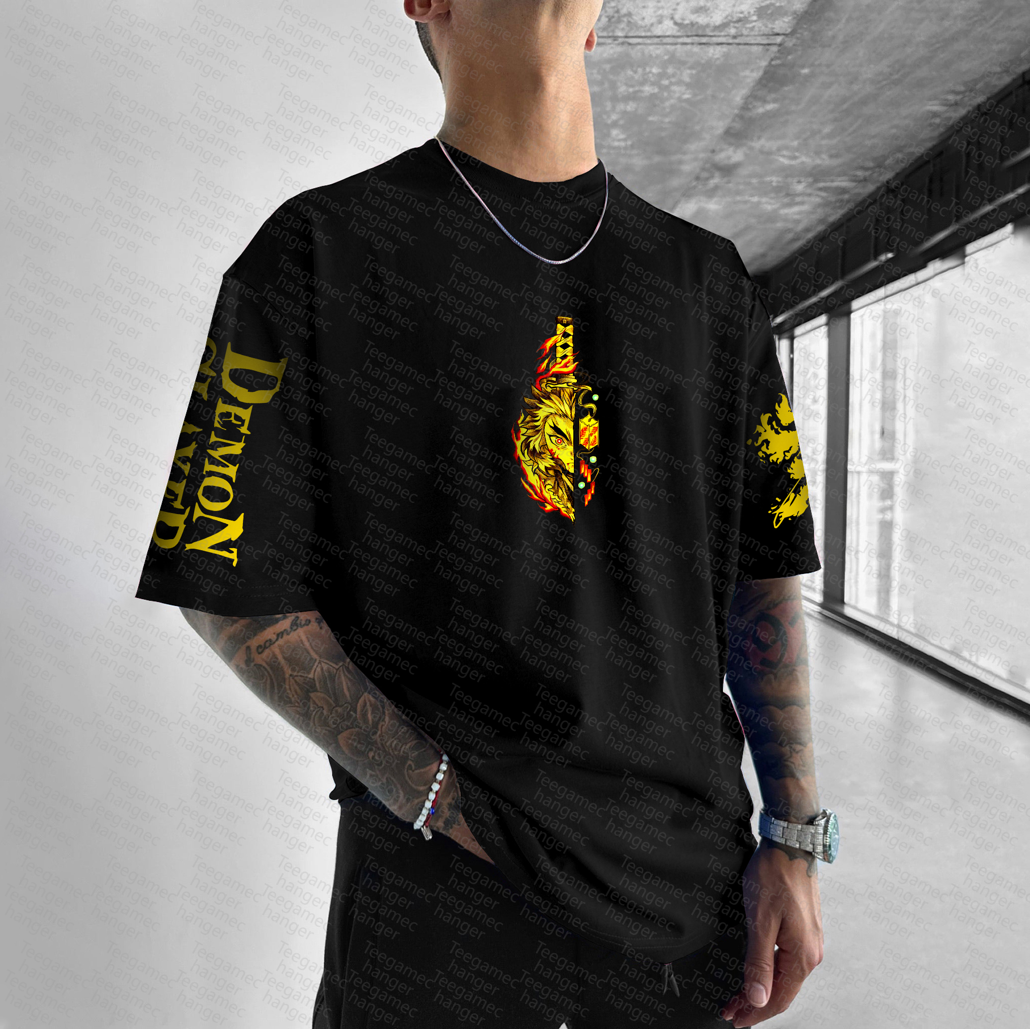 Demon Slayer Unisex   Anime Inspired Vintage T-Shirt