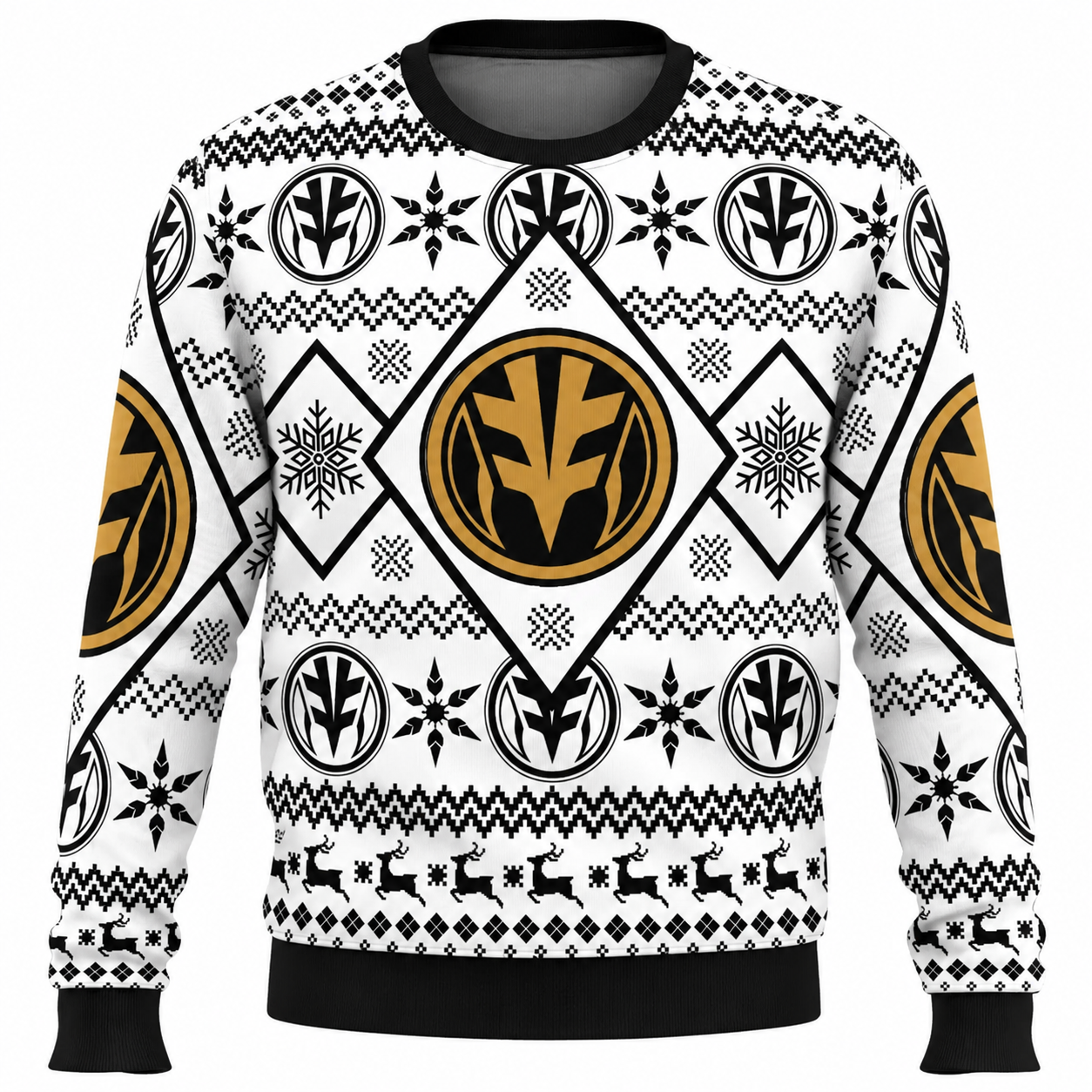 Christmas White Ranger Power Rangers Ugly Christmas Sweater