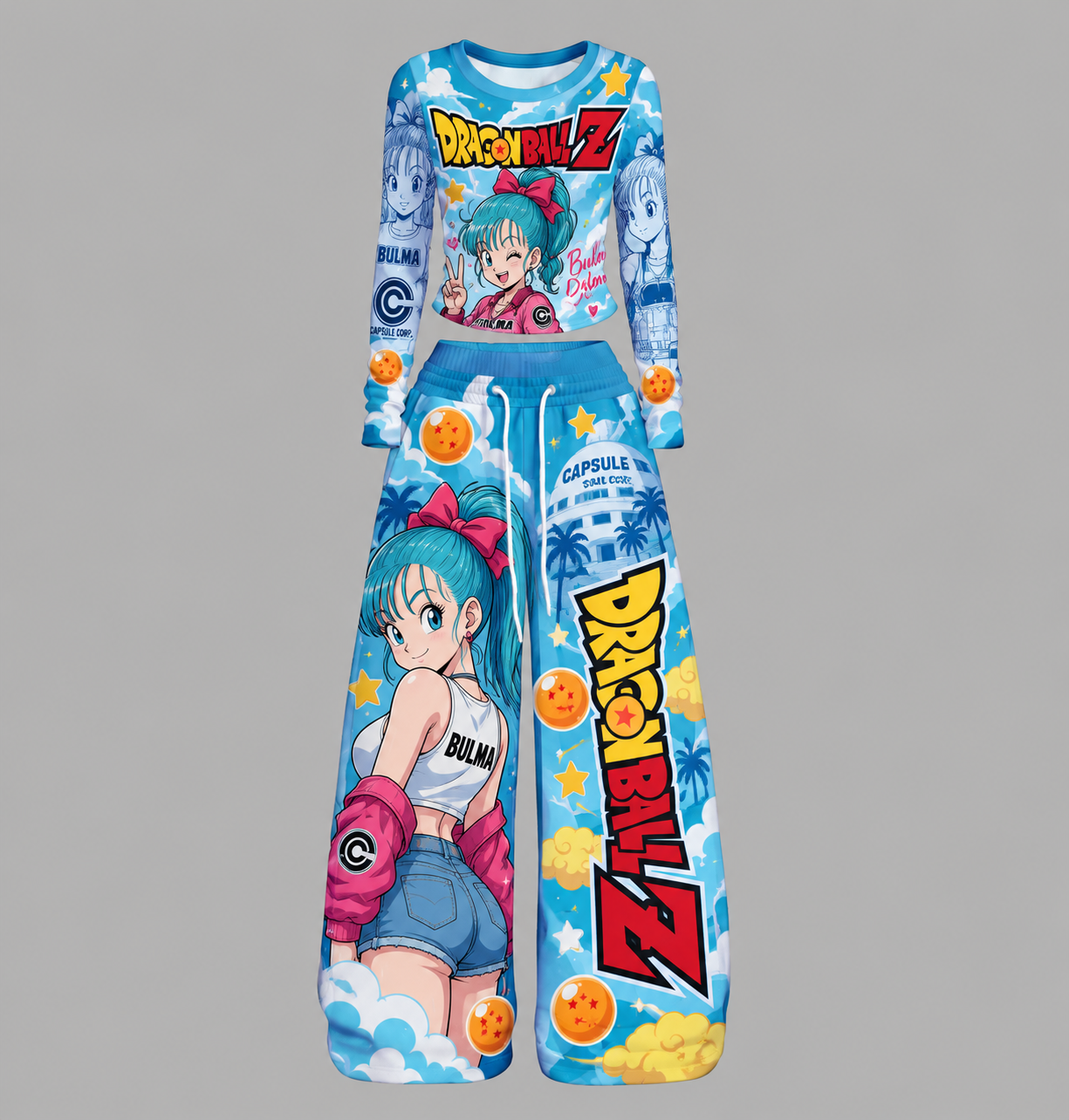 Dragon Ball Z Long-Sleeved Double-Layer Stretch Pants Set